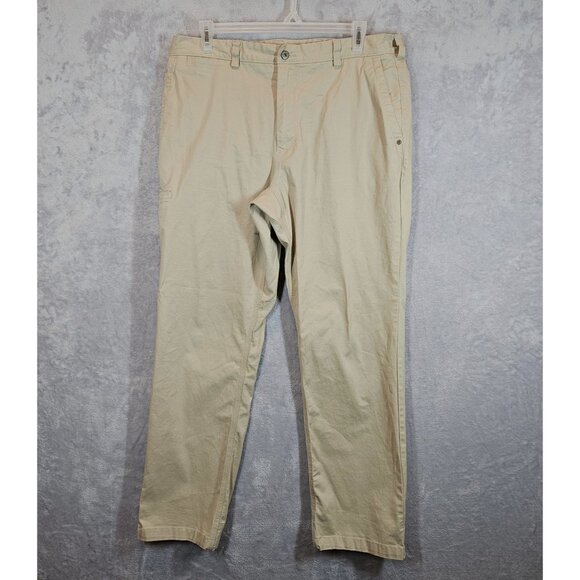 Duluth Trading Co Flex Ballroom Khakis Beige Mens 38x34 Pants rugged office - Picture 1 of 15